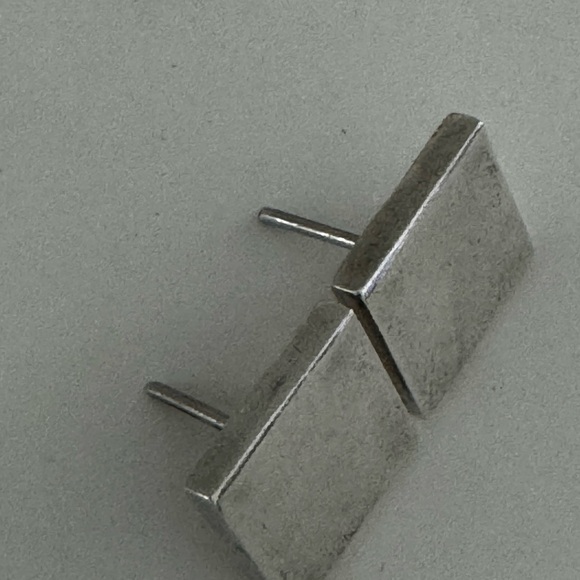 Vintage Taxco Earrings Sterling Silver 925 TS-22 Squared Mexico Post Stud 9.5g - Picture 5 of 12